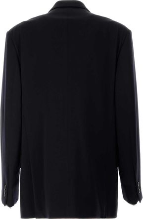 Loewe Mens Breasted Blazer Navy Wool Nylon Blazers