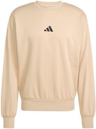 adidas Essentials Feelcozy Fleece Crewneck Sweatshirt in Warm Sandstone/Black at Nordstrom Rack, Size X-Large