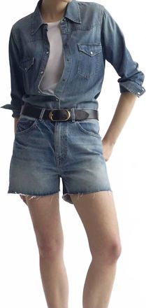 Nili Lotan Cobain Denim Short In Summer Wash