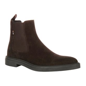 HUGO BOSS Calev Cheb Suede Chelsea Laarzen - Heren - Schoenen - Bruin - Maat: 42 EU Su&egrave;de