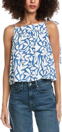 Bella Dahl Tie Shoulder Linen-Blend Tank