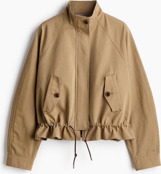H&M Jacke aus Baumwolltwill - Beige