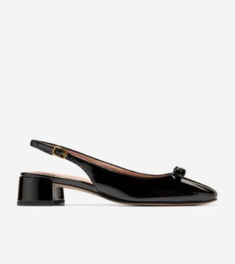 Cole Haan Womens Patsy Bow Slingback Pumps - Black Size 10.5