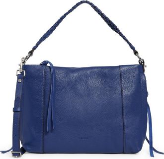 Aim&eacute;e Laila Convertible Leather Shoulder Bag in Midnight Blue at Nordstrom Rack