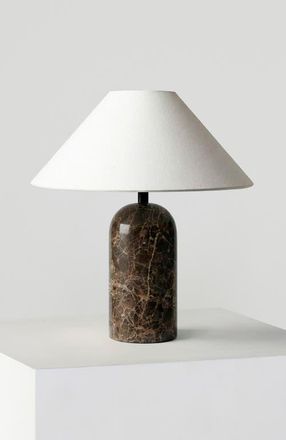 Brightech Sansa 13 Table Lamp with Natural Stone Base in Brown Marble at Nordstrom