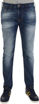 Emporio Armani Heren, Jeans, Blauw, Maat: W36 Katoen