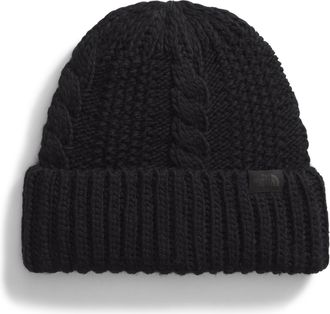 The North Face Womens Oh Mega Beanie Hat, TNF Black/TNF Black, One Size