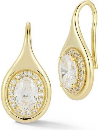 Glaze Jewelry Cubic Zirconia Oval Drop Earrings in Gold at Nordstrom Rack