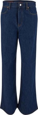 Gucci Stijlvolle Wide-leg Jeans - Dames - Loose Fit Jeans - Blauw - W26 - Jeans
