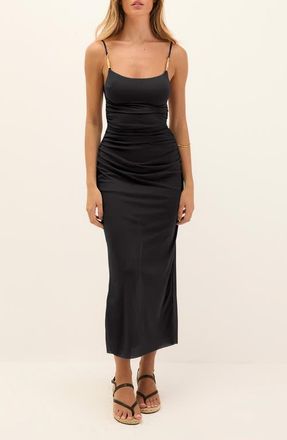 Vix Lorena Cover-Up Midi Dress in Black at Nordstrom, Size X-Small