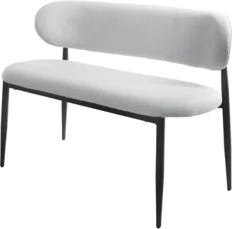 Habitat et Jardin Banco De Tela - 110 Cm - s&eacute;l&egrave;ne - 3 Plazas - Gris Claro Y Negro