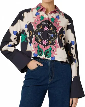 Cleobella Estelar Print Zoya Blouse In White