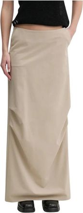Heliot Emil Maxi Draped Skirt - Dames - Maxi Rokken - Beige - XS - Rokken