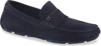 Ferragamo Timothy Driving Loafer in Navy Navy Navy at Nordstrom, Size 10.5