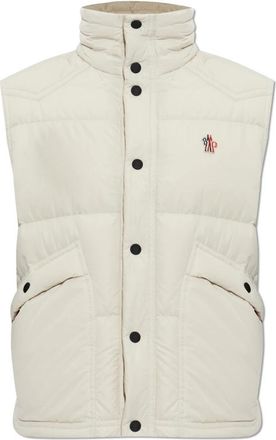 Moncler Evans Down Vest - Heren - Bodywarmers - Beige - XL - Leer - Jassen
