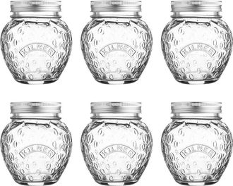 Kilner Kilner Set Of 6 13.5Oz Strawberry Jars