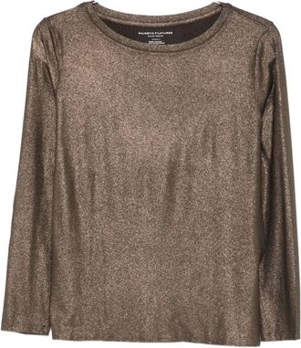 Majestic Filatures Ft 1082 Sweater - Dames - Ronde hals truien - Bruin - S - Truien & Vesten