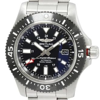Breitling Pre-owned Superocean Roestvrij staal Horloge - Heren - Pre-owned - Zwart - Maat: ONE Size