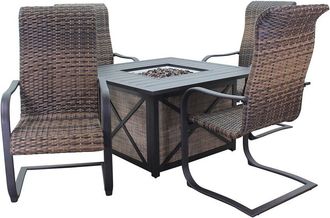 Courtyard Casual Santa Fe 5Pc Fire Pit Set