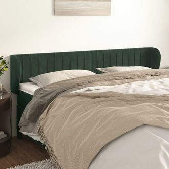 vidaXL Cabecero De Terciopelo Verde Oscuro 163x23x78/88 Cm Vidaxl