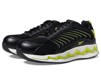 Reebok Zig Elusion Heritage Work EH Comp Toe Mens Shoes Black/Lime Green : 7.5 D - Medium, Textile