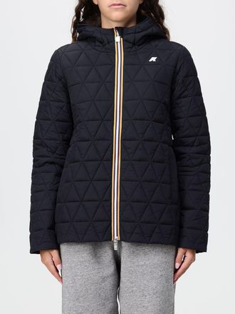 K-Way Piumino corto Madlaine in nylon trapuntato con cappuccio amovibile