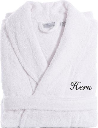 Linum Home Textiles Embroidered His/Hers Terry Bathrobe
