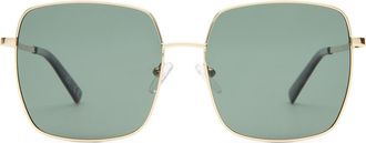 Le Specs The Cherished 58mm Polarized Square Sunglasses in Gold at Nordstrom