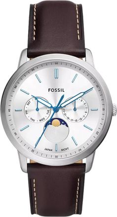 Fossil Neutra Fs 5905 - Heren - Horloges - Bruin - ONE Size - Leer - Accessoires