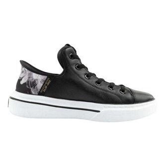 Skechers Heren Snoop Dogg Leren Trainers (Zwart)
