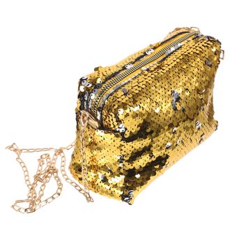 UPKOCH Small Sequin Crossbody Bag for Women Mini Portable Shoulder Purse with Chain Strap Lightweight Compact Travel and Outdoor Handbag Multipurpose Stylish