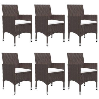 Berkfield Home 7 Piece Garden Dining Set with Cushions Brown