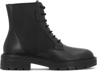 Kazar Enkellaarsjes - Dames - Veterlaarzen - Zwart - 40 EU - Schoenen