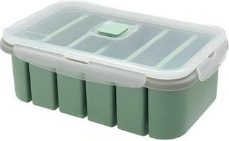 No Brand Taz&oacute;n Para Sopa - Con Tapa - 1 Pieza - 6 Agujeros - Recipiente Para Alimentos - Recipiente De Almacenamiento - Para Sopa, Cubitos De Hielo, Caldo, Sal