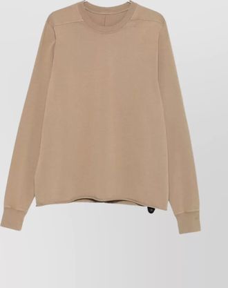 Rick Owens asymmetrical hem crewneck long sleeve sweatshirt
