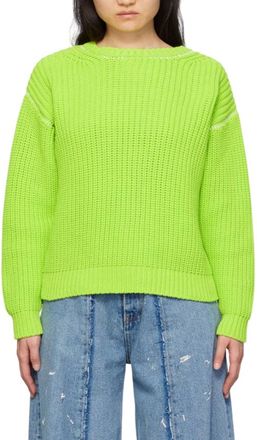 Maison Margiela Ribbed Knit Crew Neck Sweater, Size XX-Small