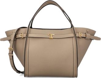 Tod's Beige Logo Small Tote