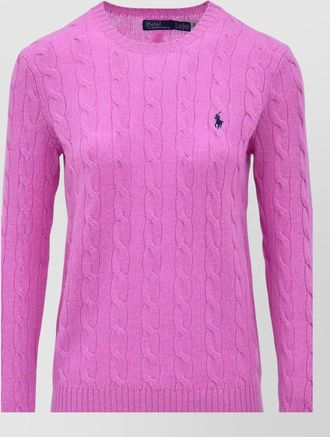 Polo Ralph Lauren cashmere wool slim-fit cable-knit long-sleeve sweater