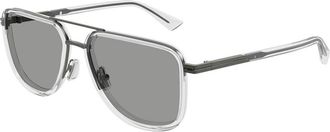 Bottega Veneta BV1463S 004 Mens Sunglasses Clear Size 56