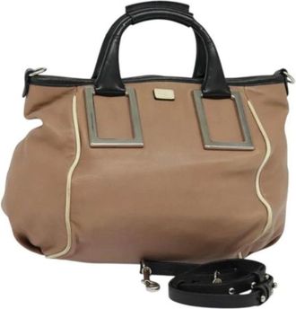 Chlo&eacute; Pre-owned Handbags, female, Beige, Size: ONE SIZE Pre-owned Leather Handbag