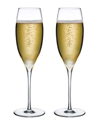 Nude Glass Dimple Champagne Glasses (Set Of 2)