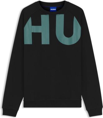 HUGO BOSS Large-logo sweatshirt in cotton jersey