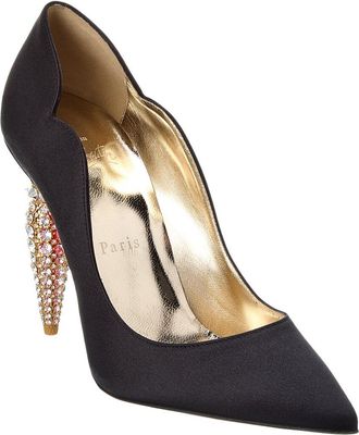 Christian Louboutin Lipstrass 100 Satin Pump