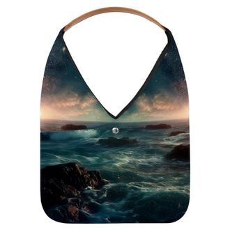 Generic Stars Nebula Reusable Lightweight Grocery Bags - Foldable Into Compact Pouch, Washable & Sturdy, Multipurpose for Shopping and Travel