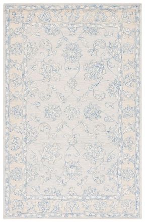Safavieh Alfombra lana/algod&oacute;n azul/beige 122 x 183 cm