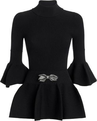 Genny Jersey de cuello alto - Knitwear - Mujer - Negro - 2XS