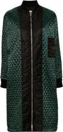 Maison Margiela Lange Nylon Bomberjas - Dames - Parka Jassen - Groen - 2XS - Nylon - Jassen