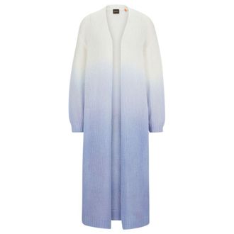 BOSS Long-length dip-dye cardigan with wool and alpaca