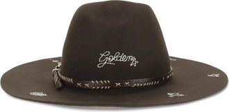 Golden Goose Gorro Fedora de Lana Bordado - Accessories - unisex - Marr&oacute;n - S