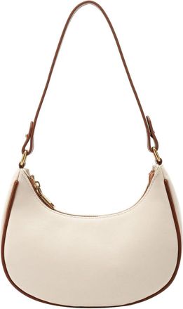 Generic Shoulder Bags Neck Plain Contrasting One Shoulder Versatile PU Dumpling Bun Shoulder Bags Women Large with Large Handles, beige, One Size